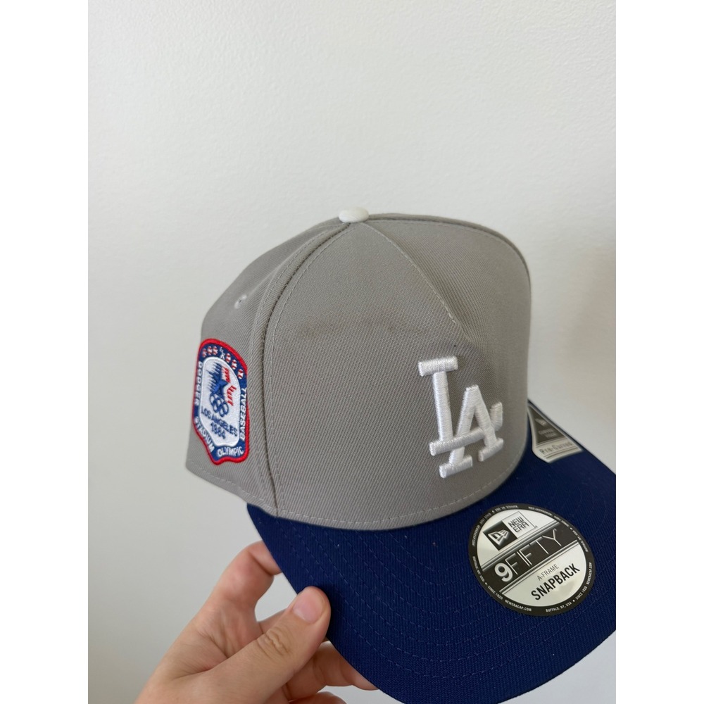 Shoe Palace Exclusive Los Angeles Dodgers Stadium Patch 950AF Snapback Hat Gray - Picture 3 of 7
